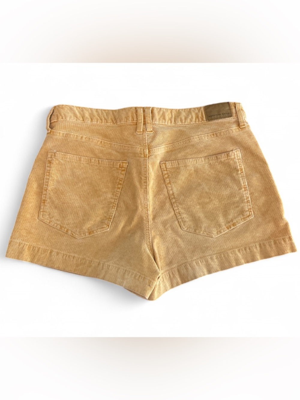 American Eagle Outfitters Corduroy High-Waist Shorts - Mustard Yellow - Picture 2 of 6